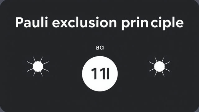 Class 11 Pauli Exclusion Principle