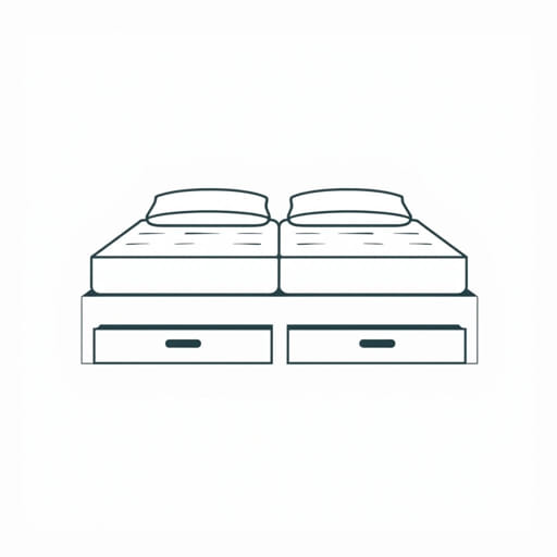 double bed with drawers underneath