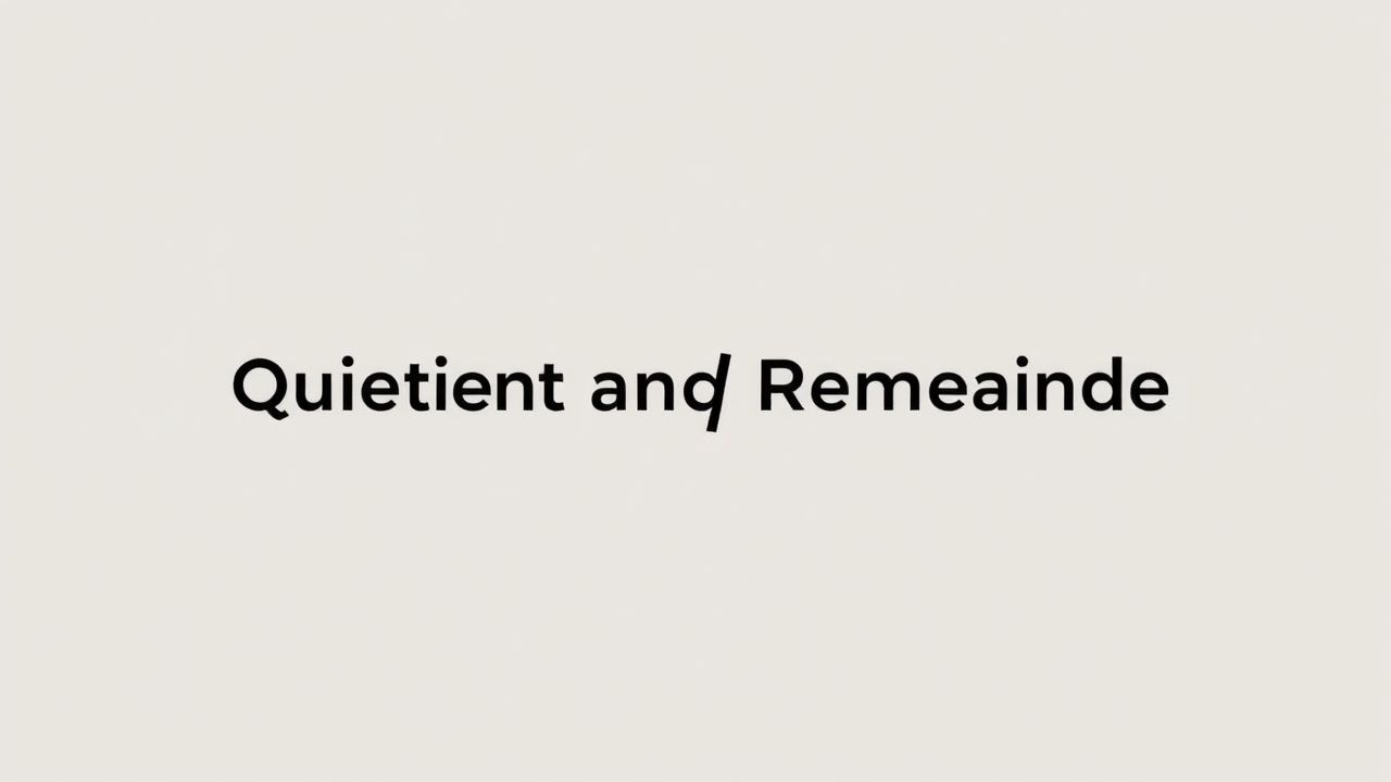 How to Find Quotient and Remainder