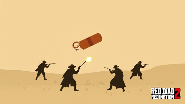 Kill 4 Enemies with Dynamite RDR2