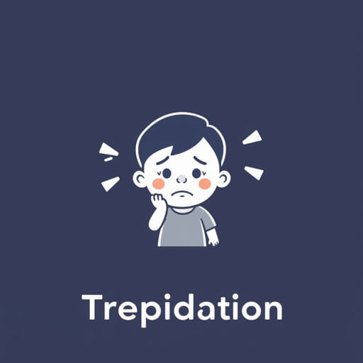 trepidation in a sentence for kids