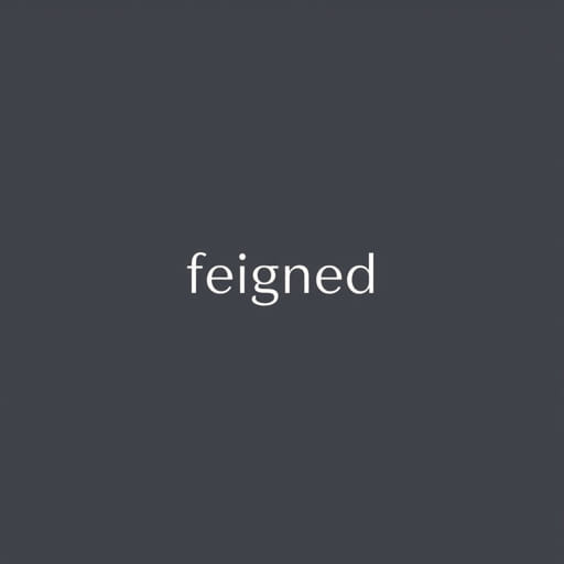 Use the Word Feigned in a Sentence