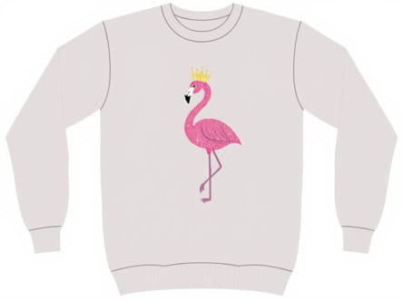 Queen Of Sparkles Flamingo Sweatshirt