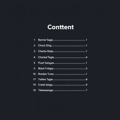 Table Of Contents Tabbing