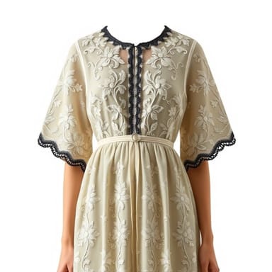 Zara Openwork Embroidered Dress