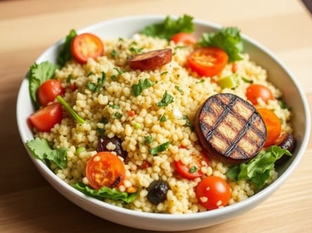 Giant Couscous Salad With Charred Veg