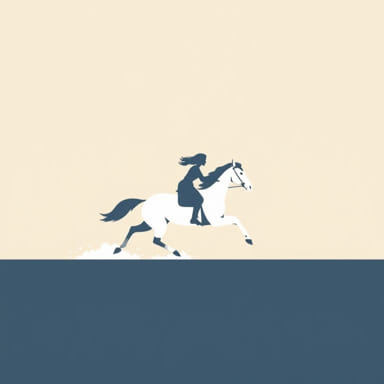 Horsewoman Galloping Across The Seine