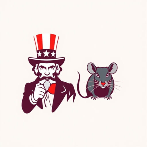 Uncle Sam And The Bolshevik Rat