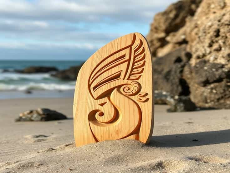 Northland Ngapuhi Carving Found Beach
