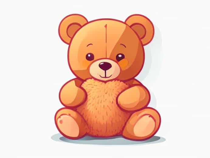 Teddy Holds His Plushy