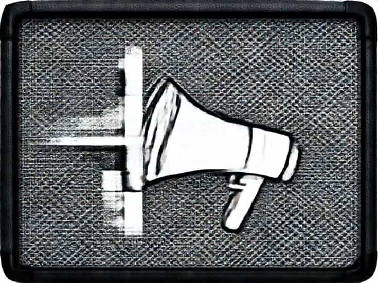 Amplifier Loudhailer Crossword Clue