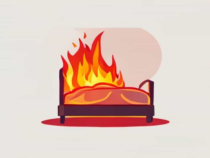 Bed Is On Fire With Passionate Love