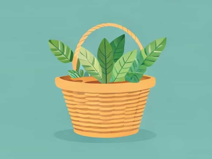Extra Large Woven Basket For Plants