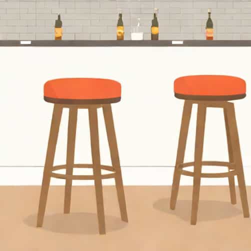 Upholstered Backless Counter Stools