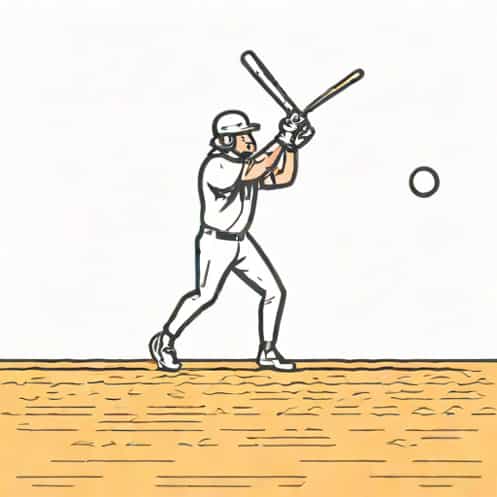 Fly Ball Hit For Fielding Practice