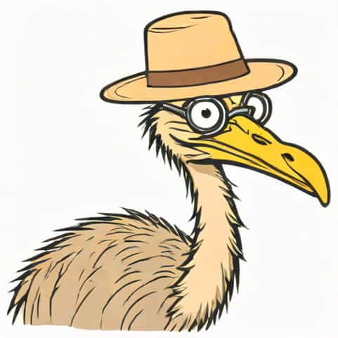 Nearsighted Ostrich With A Hat Joke
