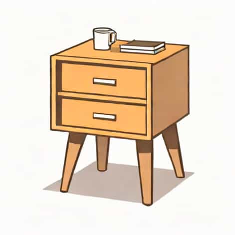X Rocker Bedside Table