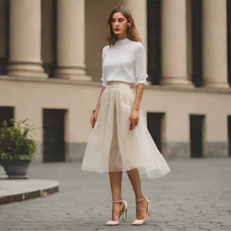 Zara Organza Midi Skirt